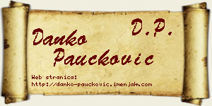 Danko Paučković vizit kartica